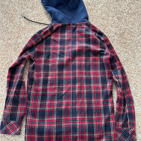 NWT RawGear Men’s Small Plaid Flannel Zip Up Hoodie Jacket - Picture 2 of 3